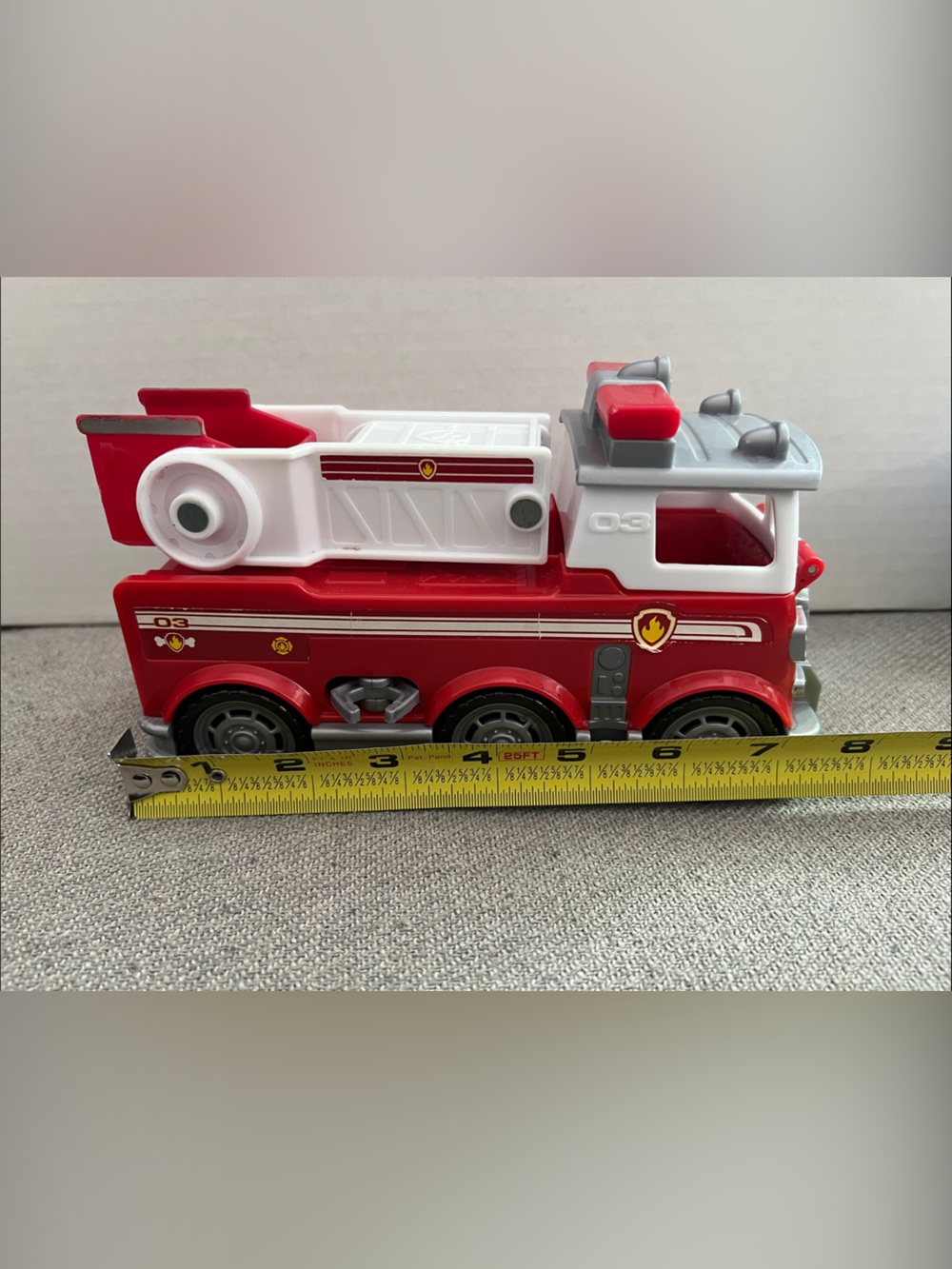 Paw Patrol Marshall Rescue Fire Truck Vehicle Car Engine Ride Rare Nick Jr Spin